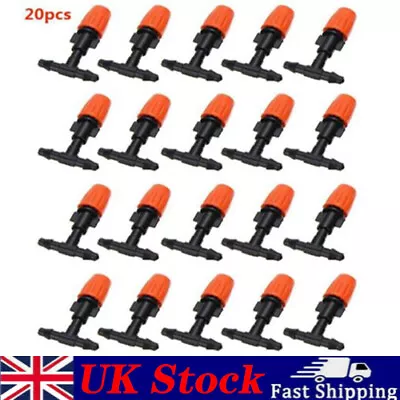 £6.13 • Buy 20x Micro Drip Adjustable Irrigation System Watering Sprinklers Emitter Drippers