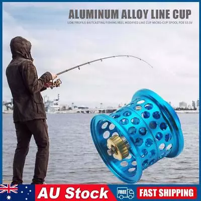 Low Profile Casting Fishing Reel Modified Line Cup For DAIWA Steez (Blue) • $26.89