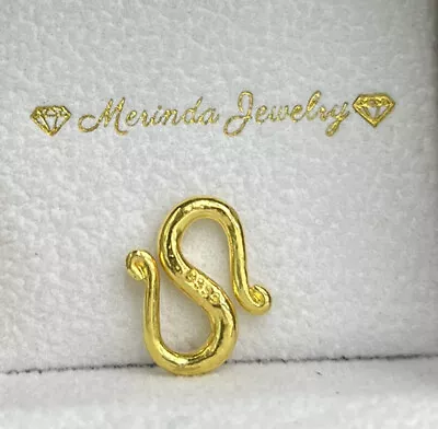 24k Solid Gold “ S” Clasp Lock For Chain Bracelet 1.90 Grams • $180