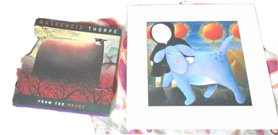 £19.99 • Buy MACKENZIE THORPE Dog Sunflower Painting Print & From The Heart Art Hardback Book