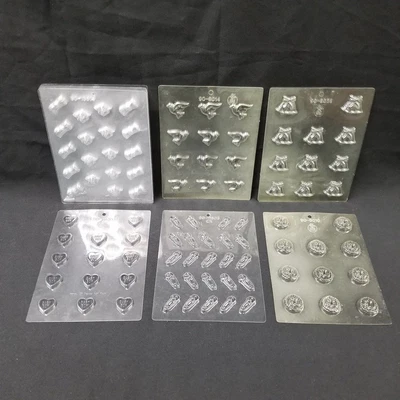 $4.49 • Buy Vintage Plastic Candy Chocolate Molds Baby Shower Graduation Christmas^