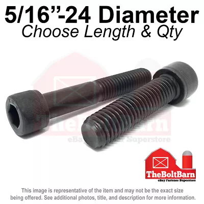 5/16 -24 Allen Socket Head Alloy Cap Screws Bolts Black Oxide FINE (Pick Size) • $9.52