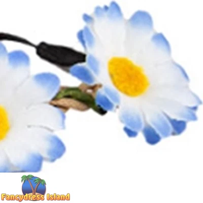 £1.89 • Buy Wicked Blue Daisy Headband 60's 1960s Flower Adults Fancy Dress