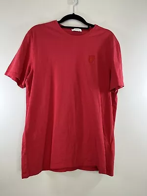 Men’s  T-shirt Versace Collection Red Embroidery Size M  Medium Made In Portugal • $50.30