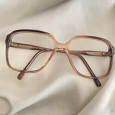 Vintage 80s 90s Unisex Square Eyeglasses Frames Brown Glasses 58 18 145 • $33.24