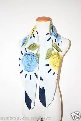 New Authentic Moschino Cheap And Chic Blue Flower Silk Italy Scarf • $79