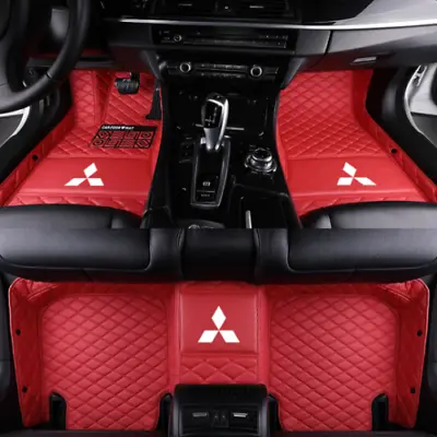 Car Floor Mats For Mitsubishi All Models Luxury Custom Waterproof PU Leather Pad • $51.52