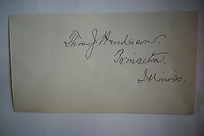 Signed THOMAS JEFFERSON HENDERSON Civil War General Wounded Battle Of Resaca • $94.97