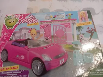 Mega Bloks Barbie 80223 | Pink Convertible Build N Style  With Box SPARES • £9