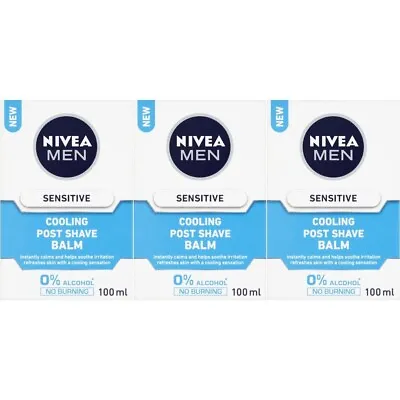 Nivea Men Post Shave Balm Cooling Sensitive 100ml X 3 • £14.72