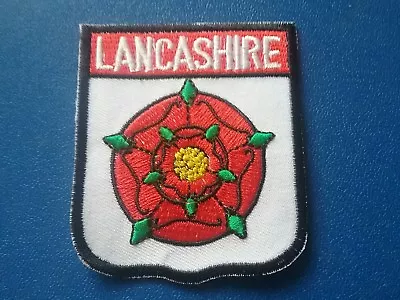 Flag Of Lancashire Novelty Patch Sew / Iron On Badge Red Rose Cricket • £4.69