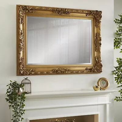 Carved Louis Gold Mirror - Gold H 110cm X W 80cm • £139