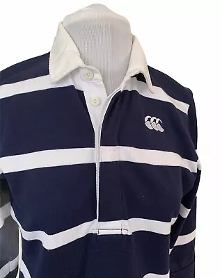 NEW Canterbury Of New Zealand Women's  S/M Navy Blue Stripe Rugby Polo Dress • £17.32