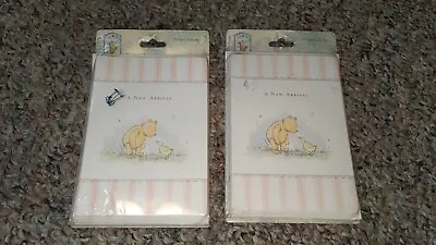 Disney Winnie The Pooh Classic Pooh Baby Birth Announcement Cards Lot Of 2 • $16