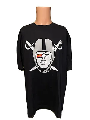 NEW Vintage 90’s Oakland Raiders THE TICKET Sports 1050 AM Black Shirt Size XL • $24.99