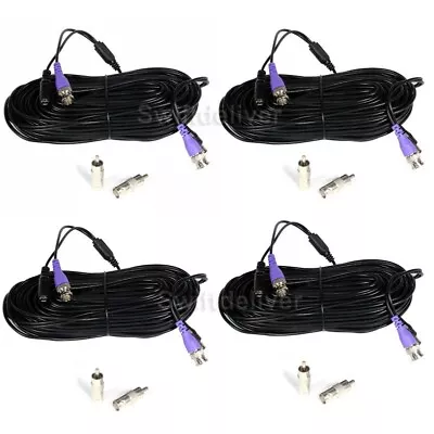 4x 100ft Pre-made HD Security Camera BNC RCA Video Power Cable DVR Wire Cord Wt6 • $28.90