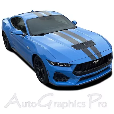 2024 2025 Ford Mustang GT Racing Stripes PREMIUM GT RALLY Graphics Hood Decals • $197.98