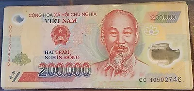 Vietnamese Dong ( 1 Pcs X 200000 ) Vietnam Banknote Currency • $20