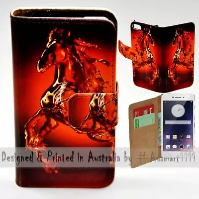 For OPPO Series - Water Horse Theme Print Wallet Mobile Phone Case Cover • $13.98