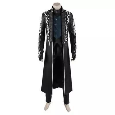 Anime Devil May Cry Vergil Cosplay Costume Outfit Jacket Full Set Halloween • $94.05