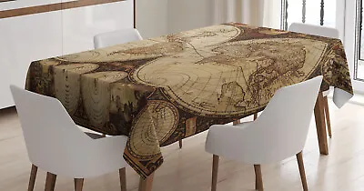 World Map Tablecloth Historic Old Atlas • £20.99