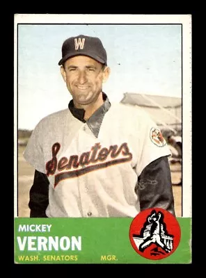 1963 Topps #402 Mickey Vernon Senators VG-EX *g2 • $1.50