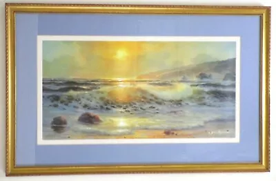 E. John Robinson Framed Print Touch Of Gold Limited Edition 183/900 Ocean Sunset • $459.99