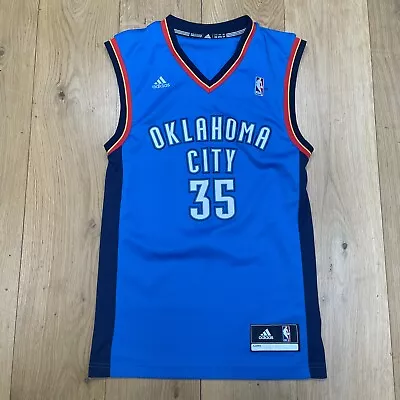 Adidas Oklahoma City Thunder Jersey Mens XS Blue NBA 35 Kevin Durant Sports Top • £15