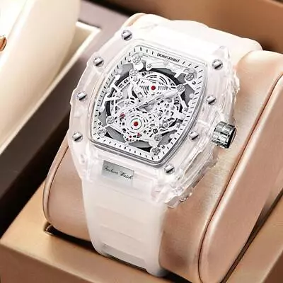 Transparent Men's Watch Fashion Quartz Wristwatch Luminous Waterproof Watch • $17.49