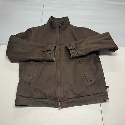 Woolrich Jacket Mens L Brown Canvas Sherpa Lined Outdoor Warm Thick Heavy READ • $50