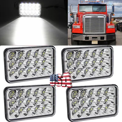 4PCS 4x6  LED Headlights Hi/Low Sealed Beam Projector For Ford Mustang 1979-1986 • $54.99