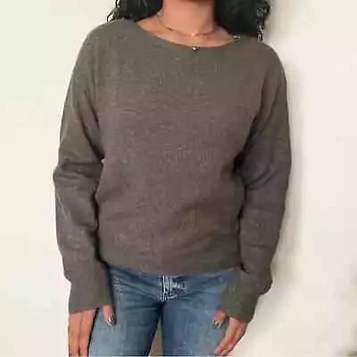 Magaschoni Olive Green Camel Hair Blend Knit Sweater Size Large • $30
