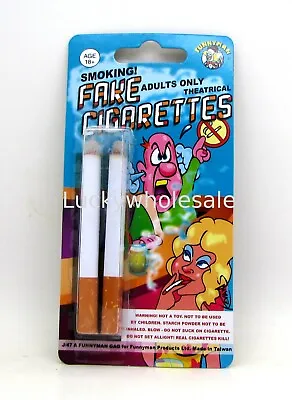 Pack Of Fake Lit Fags Practical Joke Prank Gag Party Bag Fillers • £3.45