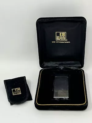 Vintage Win International Silver Lighter In Original Velvet Box Japan Model 3300 • $29.99