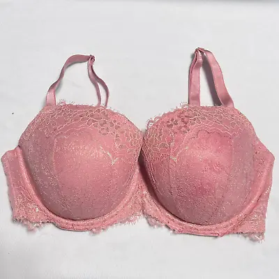 Victoria's Secret Dream Angels Bra Women's 36DD Pink Gold Lined Demi Underwire • $18