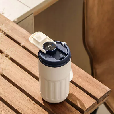 Smart Insulated Coffee Mug Thermos Cup LED Thermal Stainless Steel Flask Vacuum • £11.99