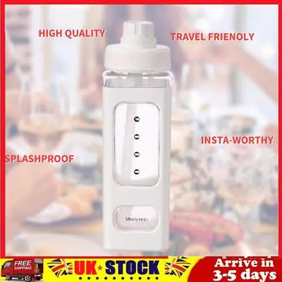 Water Bottle 23.6 Oz Large Capacity Bottle Straw & Lovely Sticker (White) • £7.69