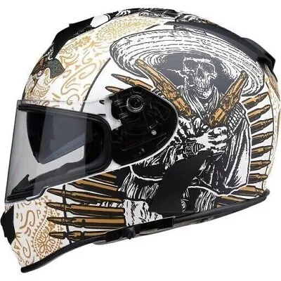 Z1R Warrant Helmet - Sombrero - White/Gold - XL 0101-14168 • $90