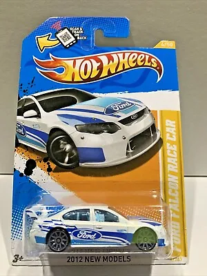 Hot Wheels Ford Falcon Race Car White 2012 FPV FG Model SEALED UNOPENED • $9.95