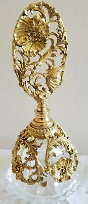 Vtg Matson Ormolu Dogwood Perfume Bottle Dauber 24 K Gold Ornate Filigree 6.5  • $49