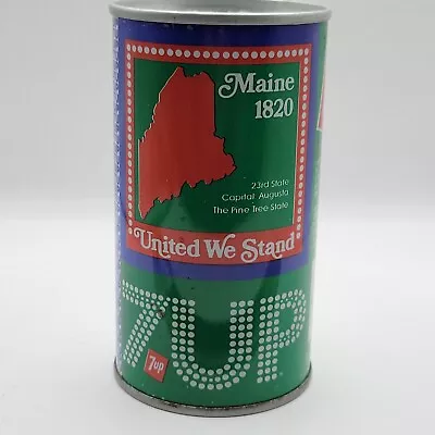 7up United We Stand Soda Pop Can #19 Maine - Vintage • $6.74