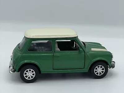 NewRay 1:32 Scale Mini Cooper Diecast Model Green - White Roof & Racing Stripes • £2.99