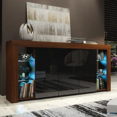 Cabinet Cupboard Sideboard 164cm TV Unit Stand  Gloss / Matt Doors With Free LED • £179.90