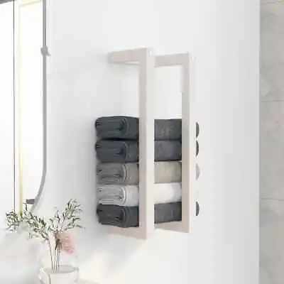 £48.46 • Buy Towel Rack White 23x18x60 Cm Solid Wood Pine