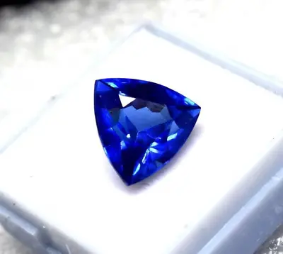 Natural Blue Color Sapphire 8-10 Carats Trillion Cut Shape Loose Certified Stone • £16.18