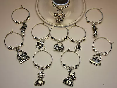 £5.99 • Buy 10 Wine Glass Charm Rings HEN NIGHT PARTY FAVOURS GIRLS - Individually Packaged