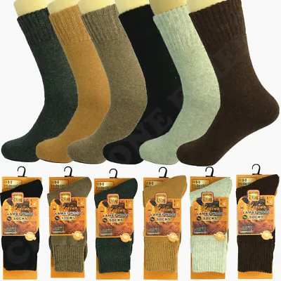 Lot 1-12 Pairs Mens Wool Boots Thermal Crew Socks Working Winter Warm Size 10-13 • $5.99