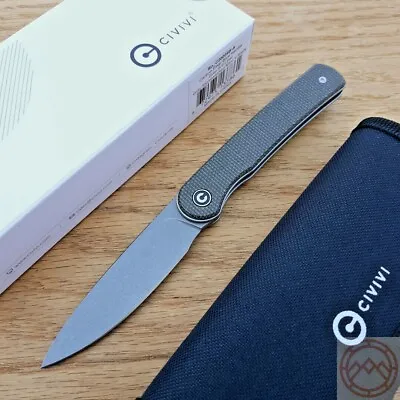 Civivi Stylum Folding Knife 2.96  10Cr15CoMoV Steel Blade Micarta/G10 Handle • $44.79