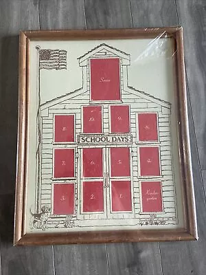 Vintage School Days K-12 Picture Frame School House Mat NEW • $23.32