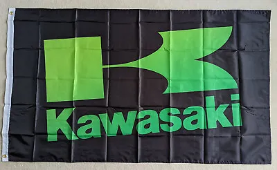 Kawasaki Motorcycle Logo Flag Banner 3x5 Ft Mancave Garage Flag MX/SX • $13